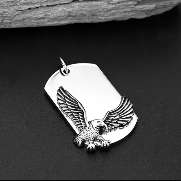 Silver Eagle Pendant Necklace - Picture 4 of 6